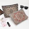 New Creative Pattern Zipper Storage Bag Printed Fine Hemp Cloth Bag Women's Multi Functional Makeup Bag