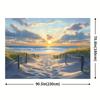 1 piece, tropical beach background photo, ocean beach landscape, suitable for indoor and outdoor decoration