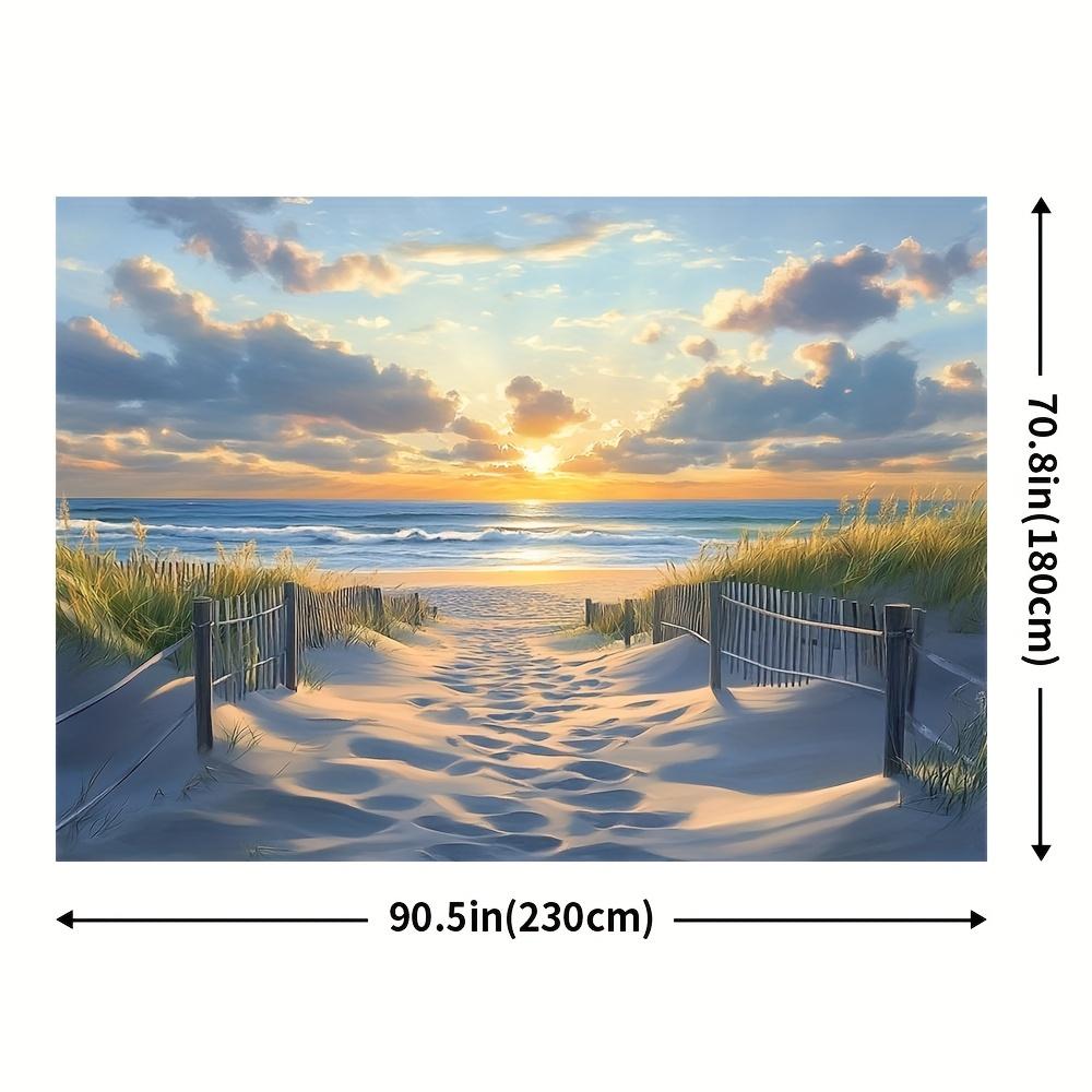 1 piece, tropical beach background photo, ocean beach landscape, suitable for indoor and outdoor decoration