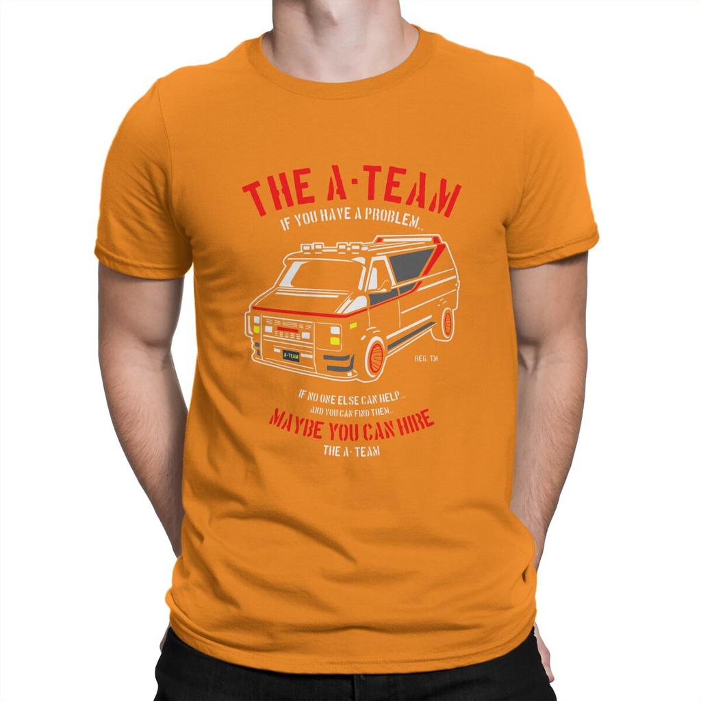 Mashup TV 80s Hanniba Men T Shirt The A-Team Crazy Tee Shirt Short Sleeve Round Collar T-Shirts Pure Cotton Printing Clothing