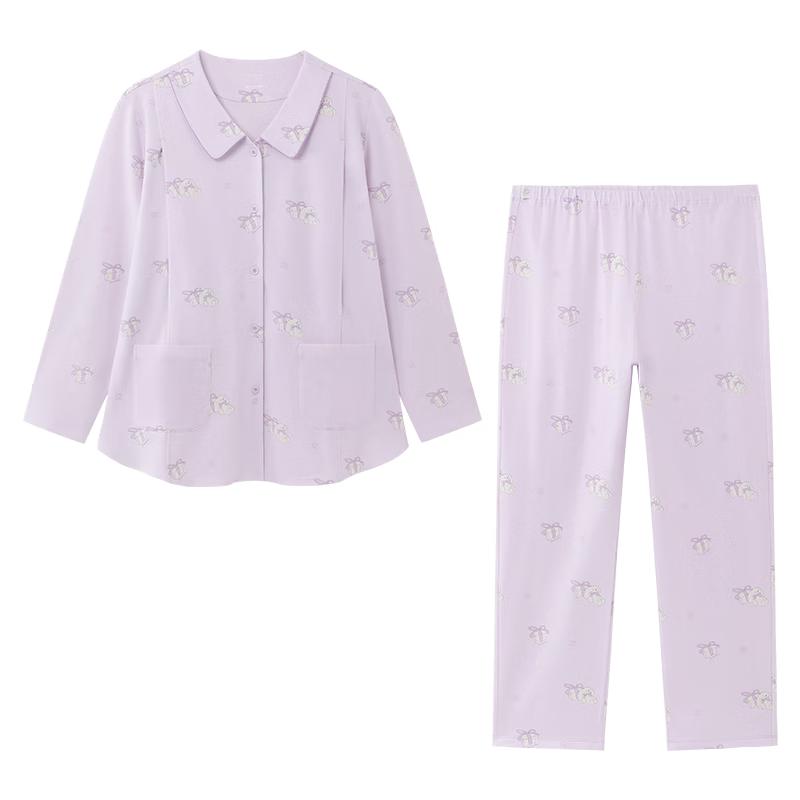 

Purcotton 7A Anti-Bacterial Maternity & Postpartum Nursing Pajama Set XXL