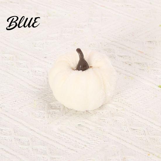 Velvet Pumpkin Decor 20 PCS Decorative Ornaments Multi-Color Artificial Fall Harvest Fabric Pumpkins for Mantel Table Shelf Farmhouse Centerpiece