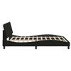 Bed Frame without Mattress  Hanko  Black 160 x 200 cm Fabric