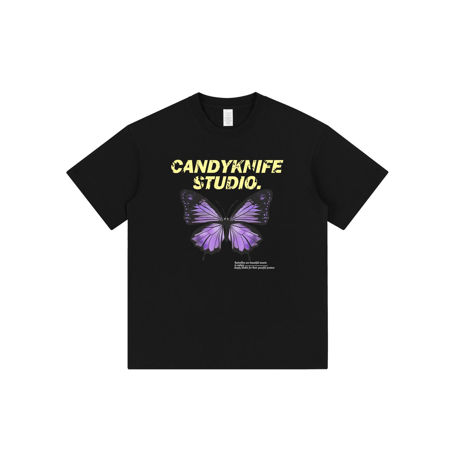 

Butterfly Pattern Unisex Heavyweight Cotton T-Shirt 2XL