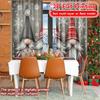 2D FLAT PRINTING 2pcs Curtains (Without Rod) Christmas Gnomes with Snowflakes April Fools is Day Festival Fashion Curtains
