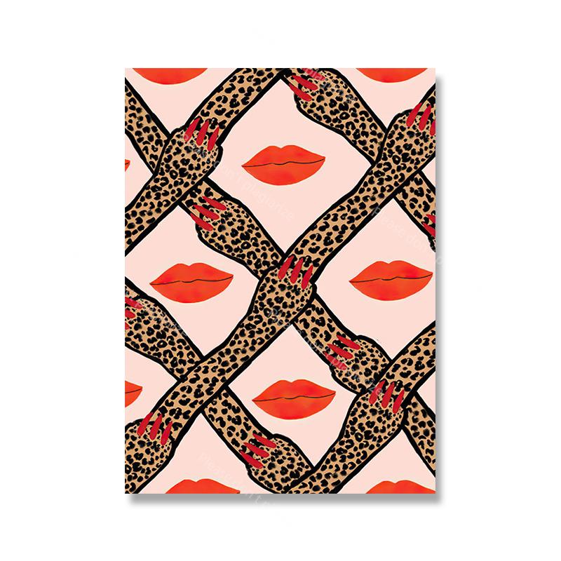 Colorful Abstract Ancient Egypt Snake Leopard Woman Wall Art Canvas Painting Posters And Prints Wall Pictures For Bedroom Decor