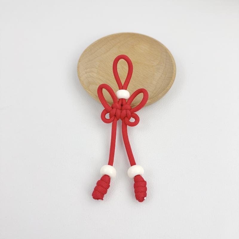 DIY Bag Pendant 1Pcs Handmade Butterfly Braided Rope Keychain Charm for Purse Decoration Customizable Accessory
