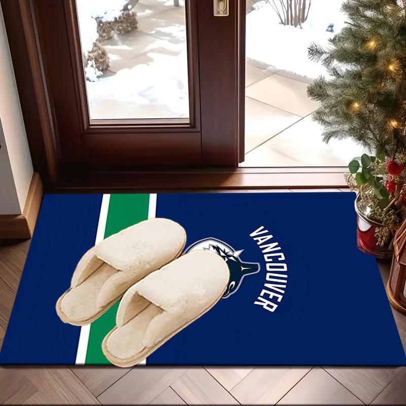 Vancouver Hockey Art Area Rug Suitable for Indoor And Outdoor,Carpets for Kitchens, Homes, Offices, Living Rooms,Home Decor,Christmas Gift
