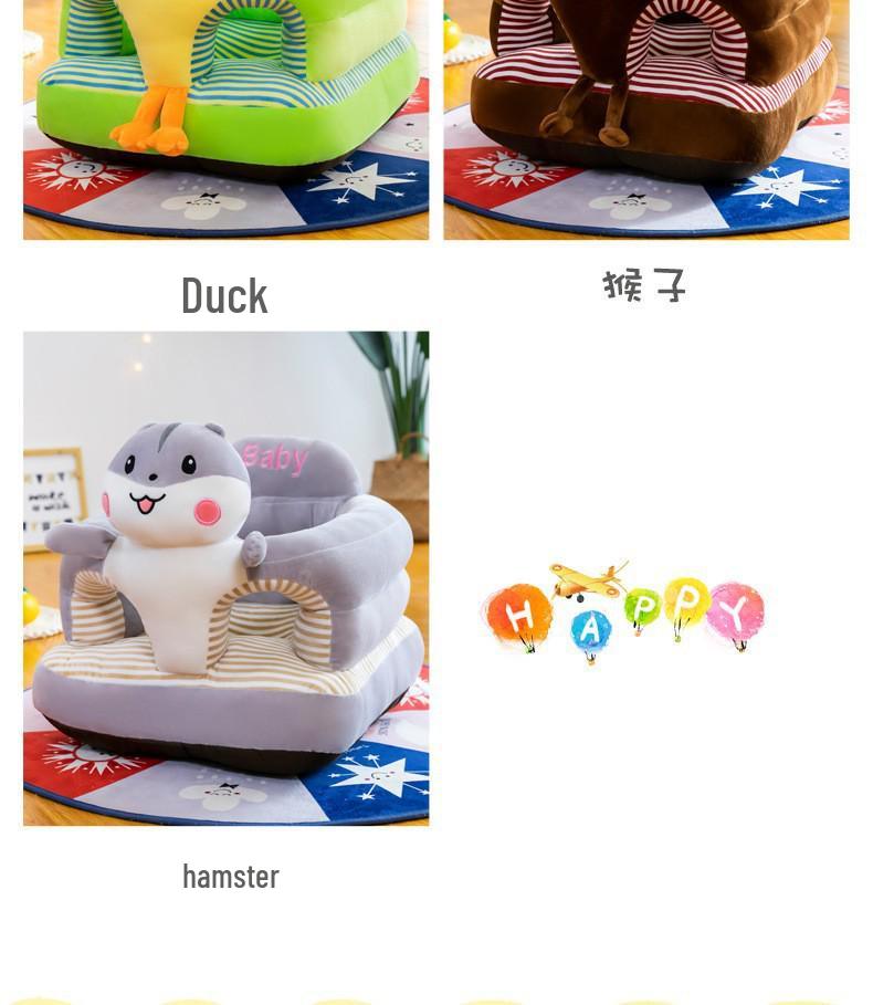 Plush Cartoon Baby Training Seat: Children's Safety Backrest Sofa