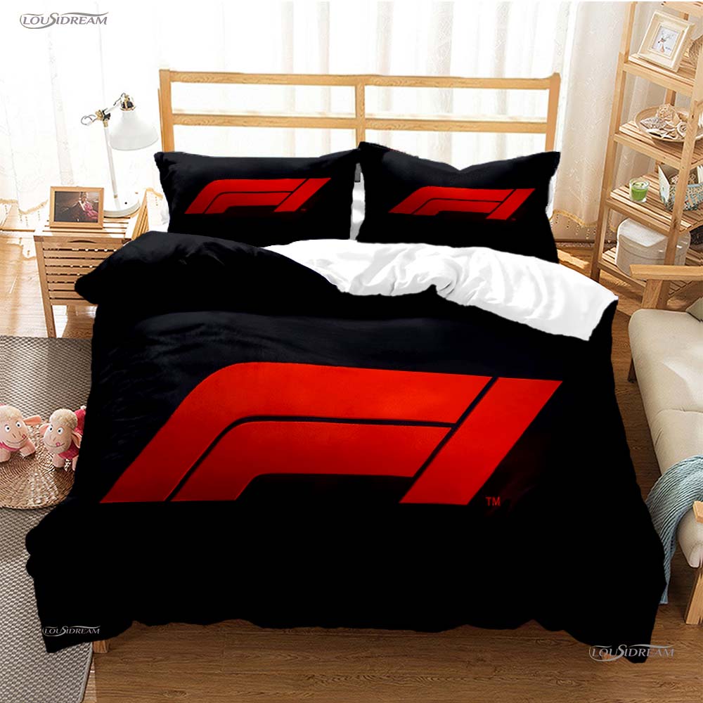 Formula 1 Duvet Cover Comforter Racing Enthusiast Bedding Sets Soft Quilt Cover and Pillowcases Teens Single/Double/Queen/King