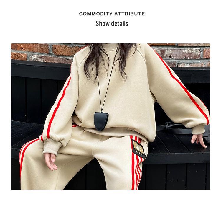 Mädchen Trendiges Frühling/Herbst Sweatshirt Set 2025 - Koreanischer Stil Modisches Zweiteiler für Kinder