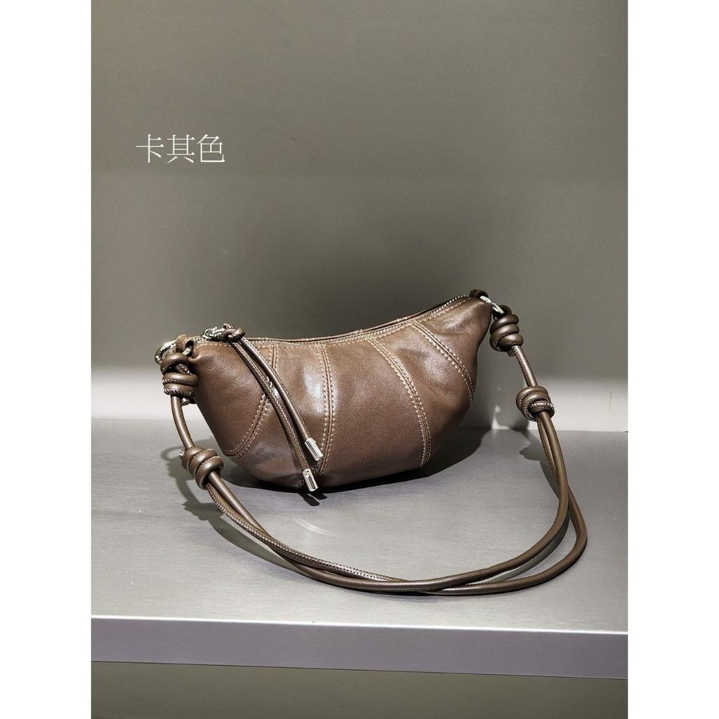 Sheepskin horn croissant bag dumpling bag 2025 new niche design change bag single shoulder messenger bag women's wholesale