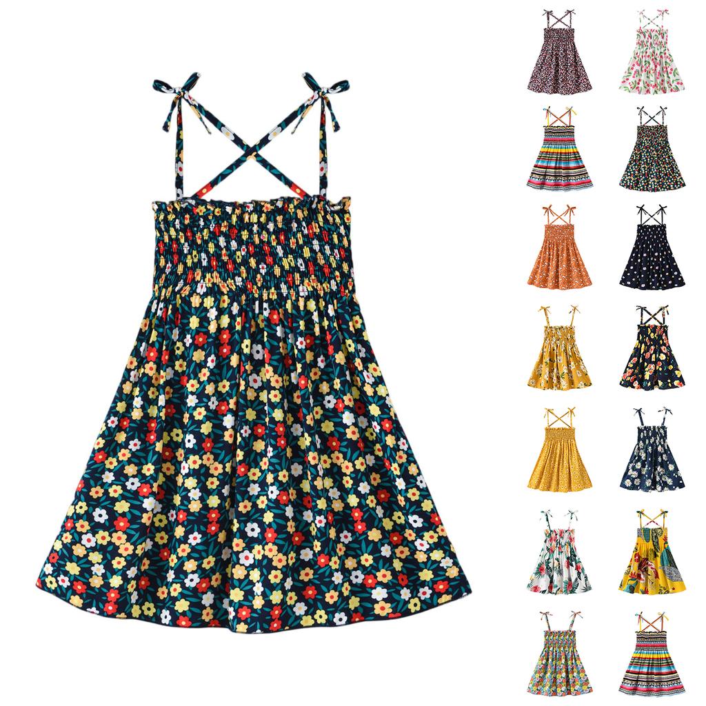 Ärmelloses Blumenkleid für Kinder - Süße Modekleider