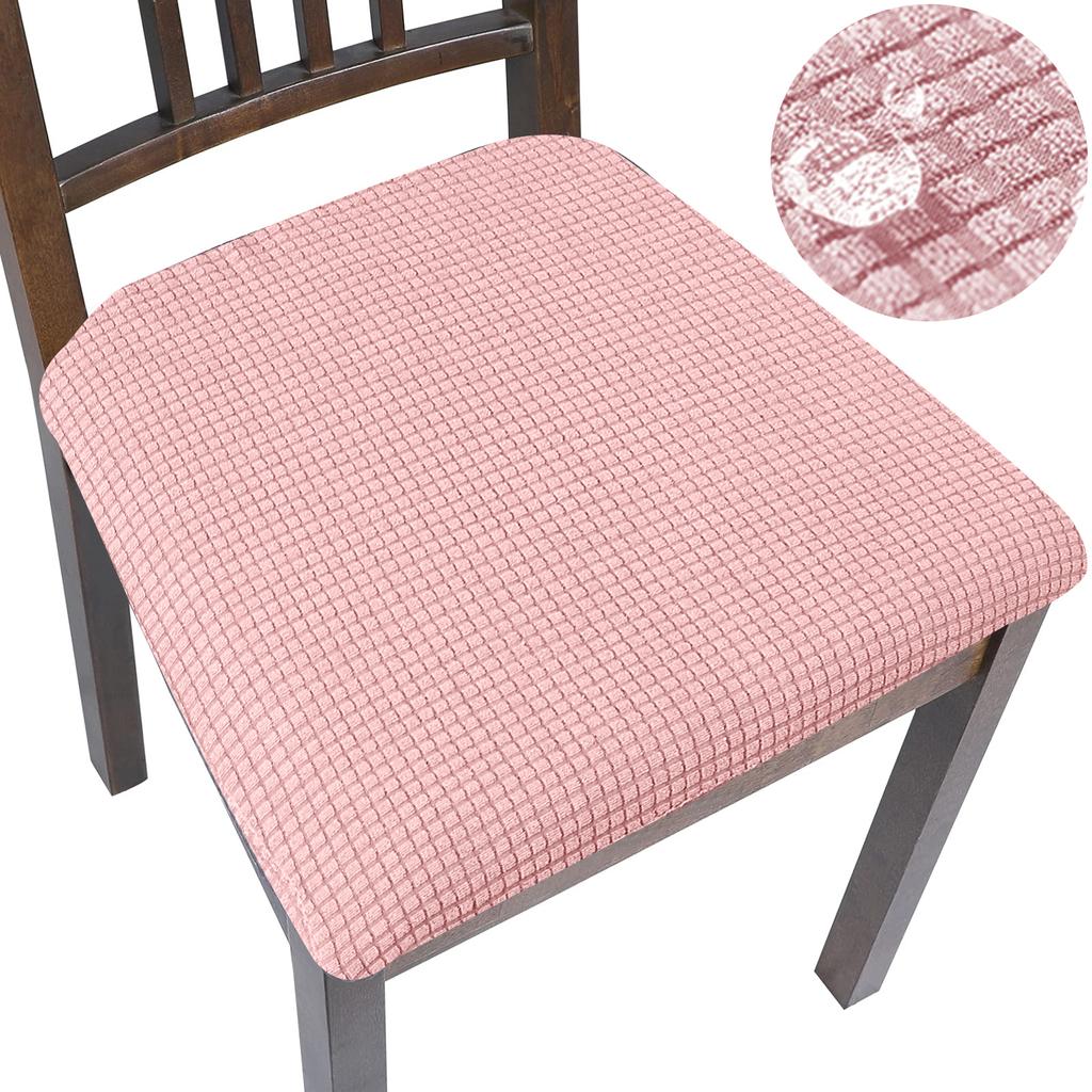 Real Waterproof Chair Seat Cover Stretch Dining Room Seat Covers Chair Cheap Washable Jacquard Chair Covers For Home Decor 1 PC