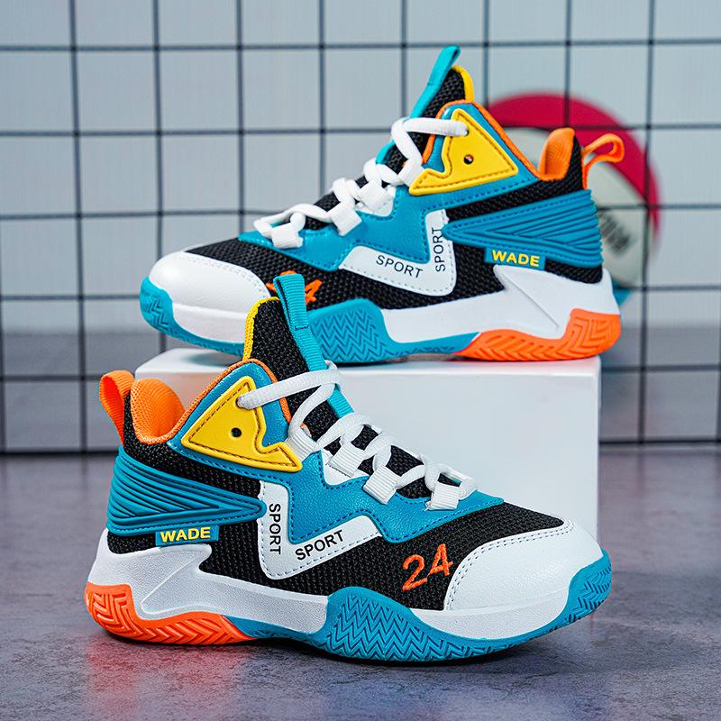 

Boys shoes Children s basketball shoes Spring and summer new middle and older children s professional training sneakers Non-slip shock-absorbing stud 41