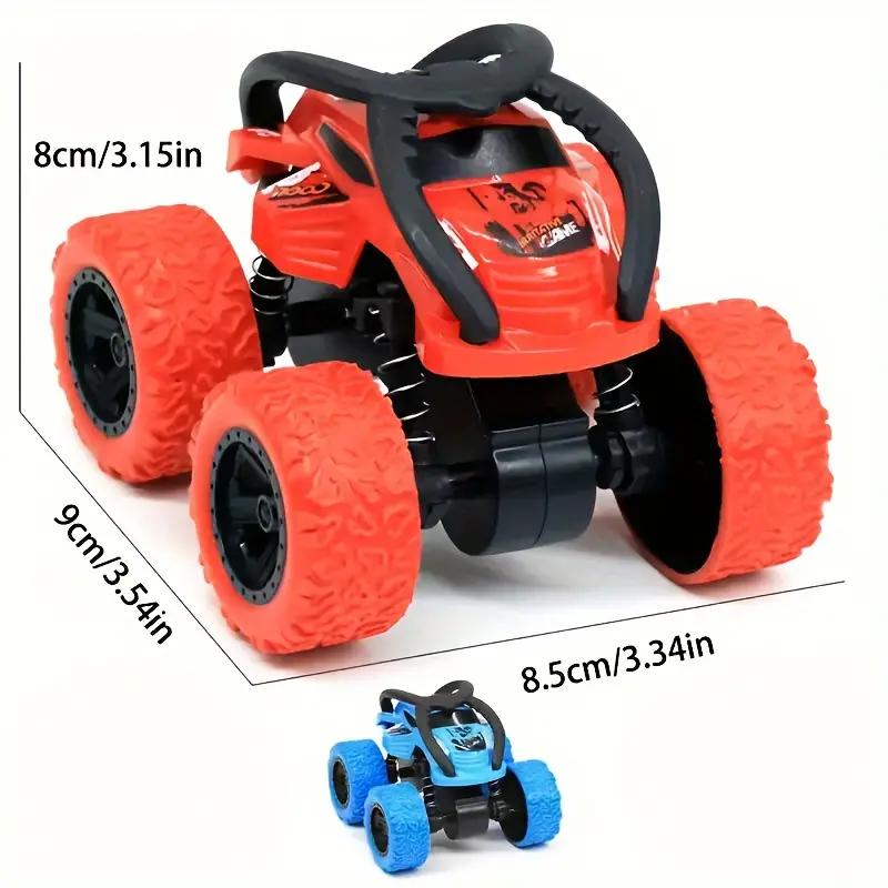Light-Up Monster Truck Toy Set for Youngsters Ages 3-6 - Manual, Battery-Free Operation - Ideal Easter & Christmas Gift in Red/Blue