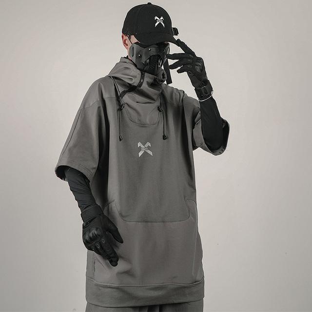 Short Sleeve Loose Hoodie Mens 2024 Men's Summer Hoodies T-shirts