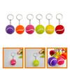 6-teiliges Set kleiner Tennis-Schlüsselanhänger, Mini-Sport-Schlüsselring, Mini-Tennis-Rucksackanhänger
