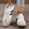 TUINANLE Sapatos femininos respiráveis PU tênis casais casuais antiderrapante plataforma de embarque sapatos