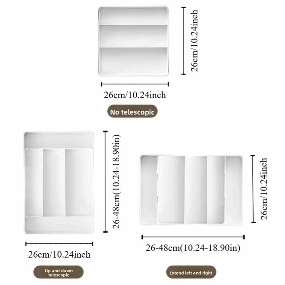 Scalable Cabinet Storage Drawer Retractable Storage Box Stationery Container PET Plastic Compartment Hidden Drawer Home