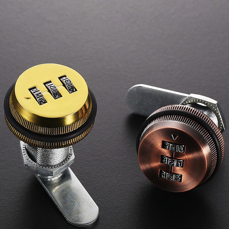 3 Digit Combination Password Box Lock 20-30mm Smart Cam Code Lock Zinc Alloy for Mailbox Cabinet Door Security Hardware