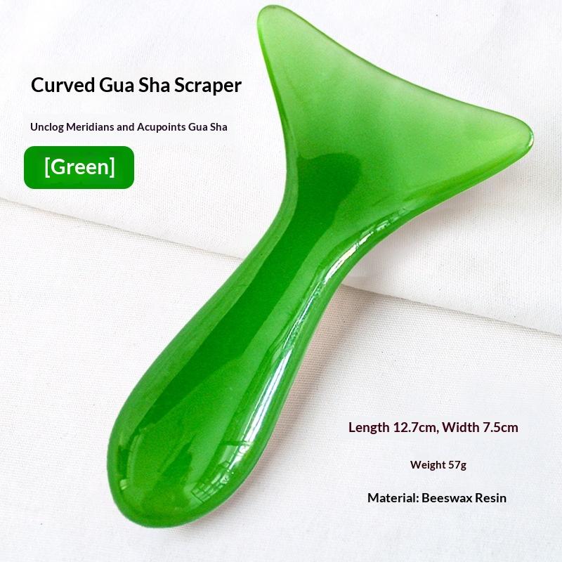 1Pc Curved Massage Scraper Professional Gua Sha Tool for Face, Neck & Shoulders