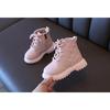 Moda Versátil Invierno Nuevo Algodón para Niños Botas de Cuero Británicas para Niños