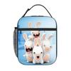1 Piece For Students Food Container Rabbit Portable Pocket Raving Rabbids Zipper Closure Aluminum Foil Food Pouch For Travel