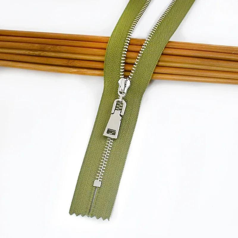 5Pcs Meetee 15/18/20/25/30cm 3# Metal Zippers Close-End Auto Lock Zips for Bag Garment Zip Closure Repair Sewing Accessories