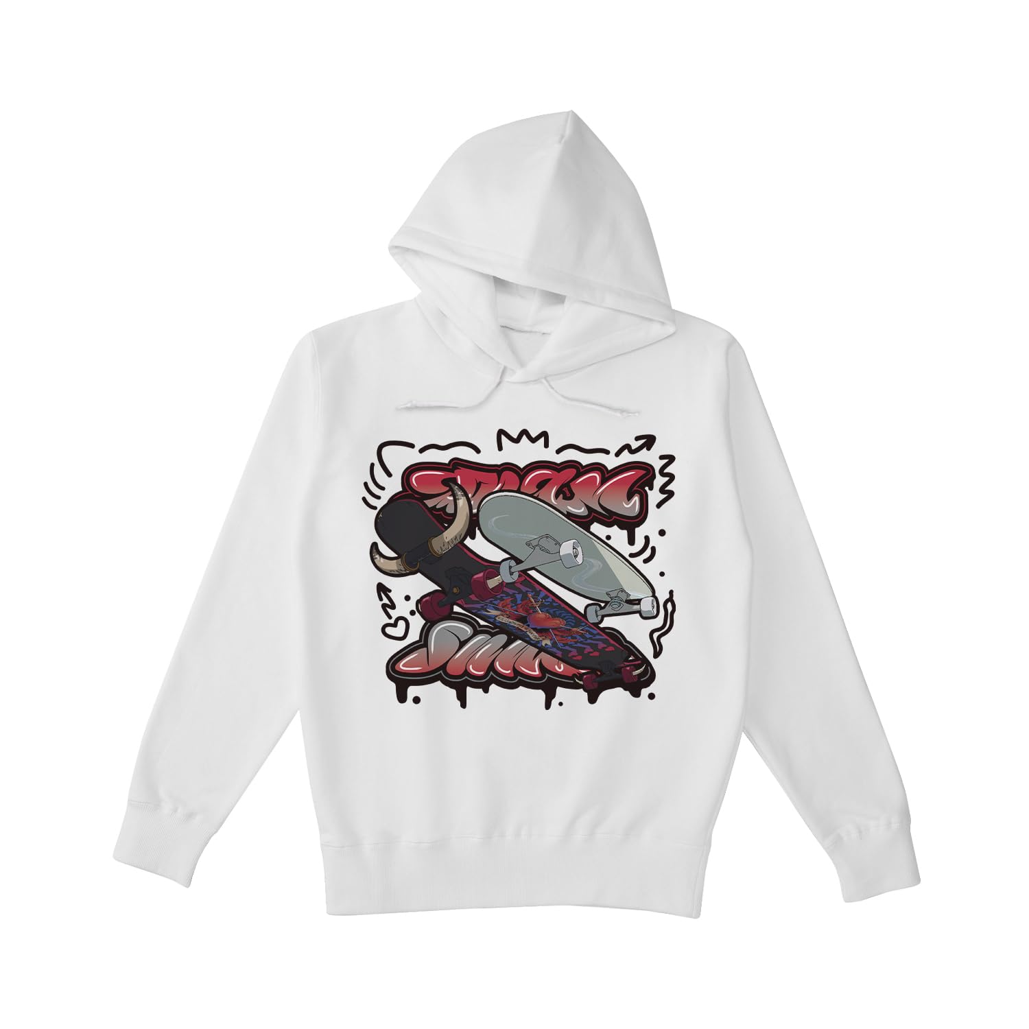 

SK SK8 Aibomu [Ainosuke Shinto] & Snake [Tadashi Kikuchi] Pocketless Hoodie, Unisex, Size Small