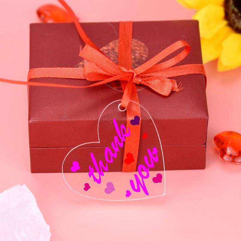 Sublimation Acrylic Heart-shaped Keychain Blank Valentine's Day Jewelry Crafts Party Decoration Accessories