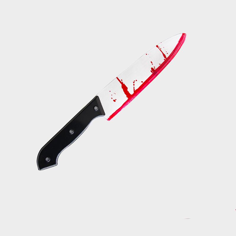 Falešný nůž s falešnou krví Rekvizita Plastová Halloweenská rekvizita Nůž Hračka Pro Scream Rekvizity Nůž Strašidelné Kostýmové Doplňky Make-up Párty