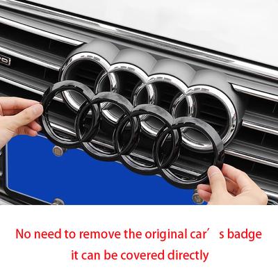 2026 Hot OVERLAY EMBLEM Refitted LOGO Directly Covered Front Rear Logo for Qwer114 A4 A3 A5 A7 Q3 Q5 Q7 Q2 A6 Logo Decoration Accessories