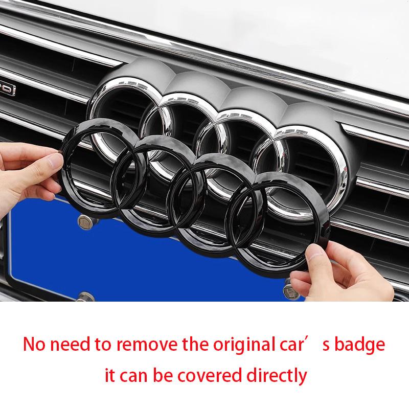 OVERLAY EMBLEM Refitted LOGO Directly Covered Front Rear Logo for xmfk4 A4 A3 A5 A7 Q3 Q5 Q7 Q2 A6 Logo Decoration Accessories