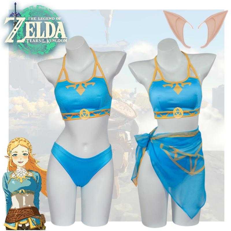 Legend Of Zelda Kingdom Tears Link's Cosplay Swimsuit Bikini For Halloween And Games