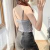 Sexy kovové retiazkové tielko Jednofarebné flitrované halterové crop topy Dámske letné tielka Bezchrbtové tielko Módne ležérne rúrkové Dámska bez rukávov skrátená vesta Y2K