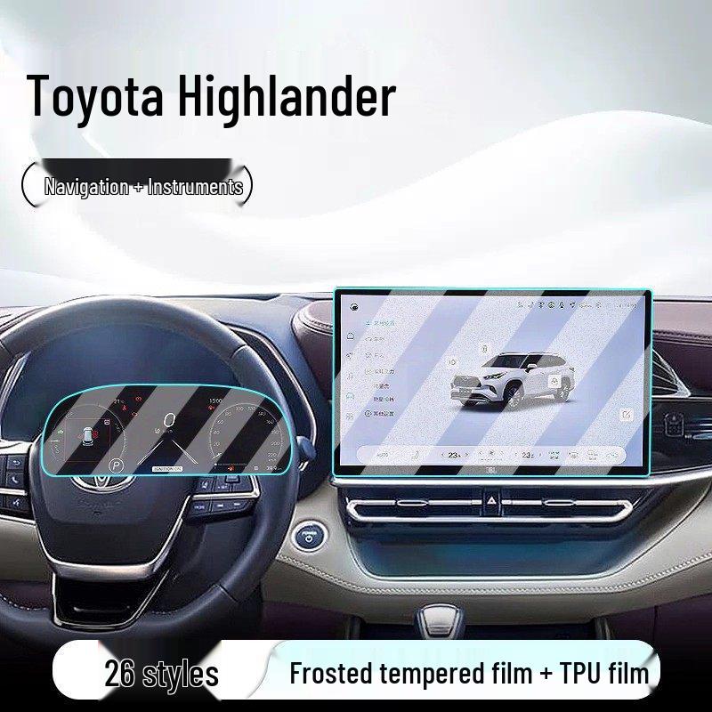 Toyota Highlander 2025 Center Console Navigation Screen Protector Tempered Film