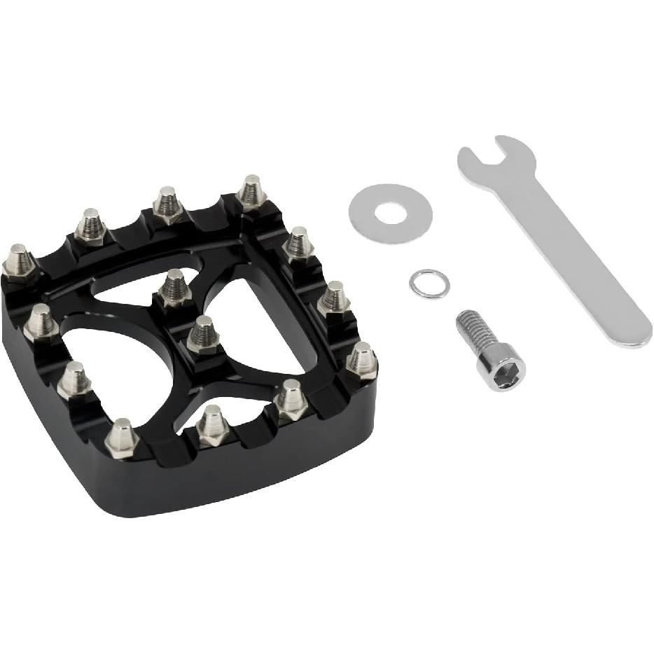 

HDBUBALUS Offroad Mini Brake Pedal Pad Cover Aluminum Fit for Harley Sportster Softail Dyna XG Black