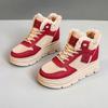 W3678 New Winter Velvet Inner Height Increase Women's Shoes High-top Cotton Shoes Thick-soled Warm Simple Student Cotton Shoes