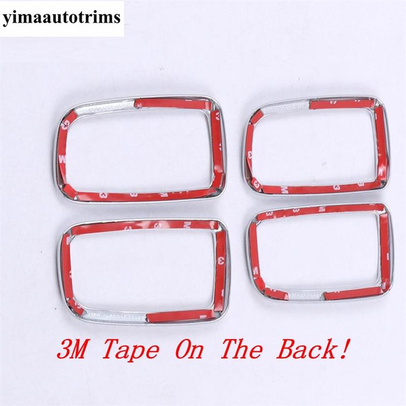 For Mitsubishi ASX 2014 - Car Inner Door Pull Handle Bowl Frame Cover Trim Carbon Fiber / Matte ABS Interior Accessories