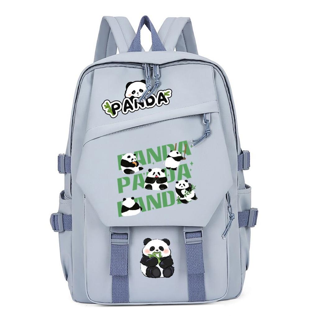 Panda Huahua Cartoon Printed Student Campus Backpack Casual Large Capacity School Bag
