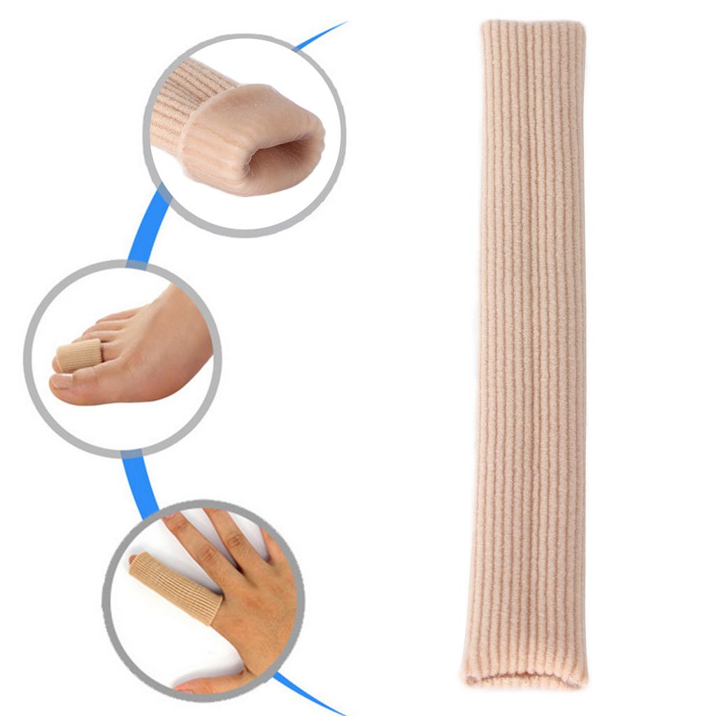 Toe Tubes Sleeves Cuttable Silicone Toe Cushion Tube Protectors for Relief Toe Pressure Pain