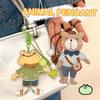 Creative Cartoon Fabric Doll Keychain Cute Frog Bear Doll Keyring Bag Pendant Lovely Hanging Decoration Couple Key Holder Gifts