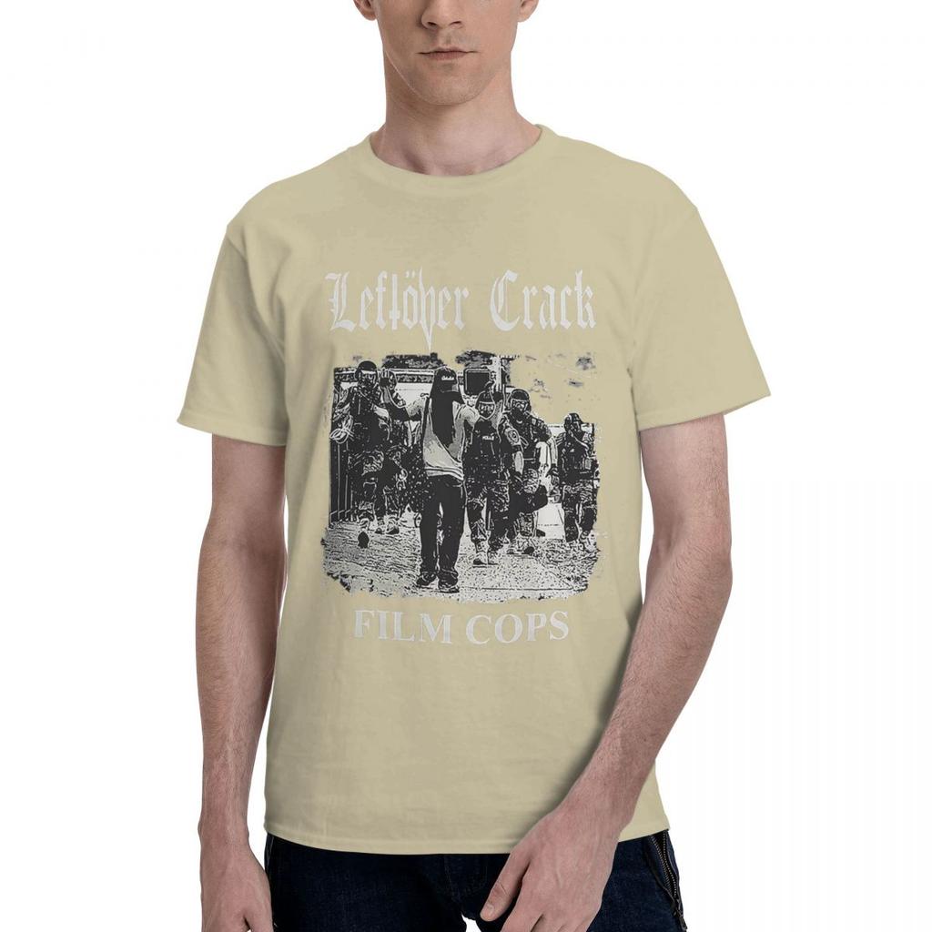 Leftover Crack MenS Film Cops T Shirt Medium Black 100 Cotton Casual Breathable Confortable Cute Mens TShirts Man Clothes
