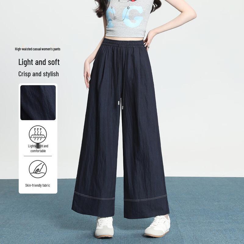 Women s High-Waisted Wide-Leg Casual Pants L