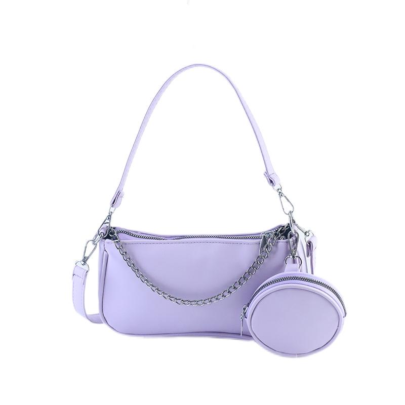 Solid Color Pu Zipper Shoulder Bags Stylish Design Hot Trendy 2026 Bags for Women Retro High Quality Crossbody Bags