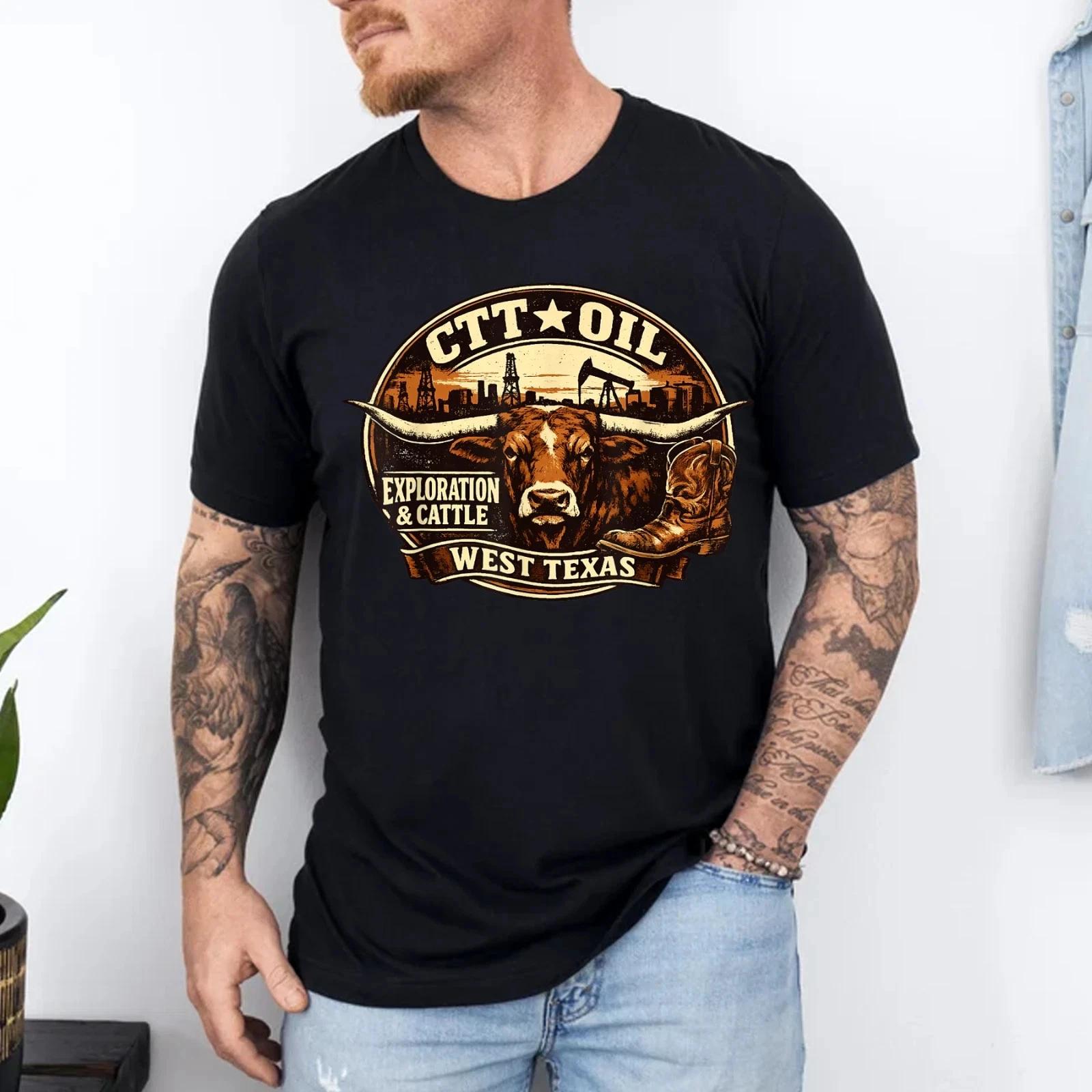 

CTT Oil Exploration & Cattle Company Texas Unisex T shirt 4XL