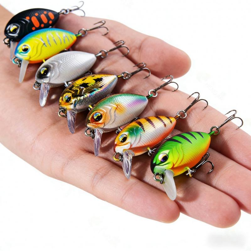 12No.3.8CM3.8GFloating Rock Small Fat Lure Bait Bionic Fake Bait Universal for Freshwater and Saltwater Bass and Mandarin Fish