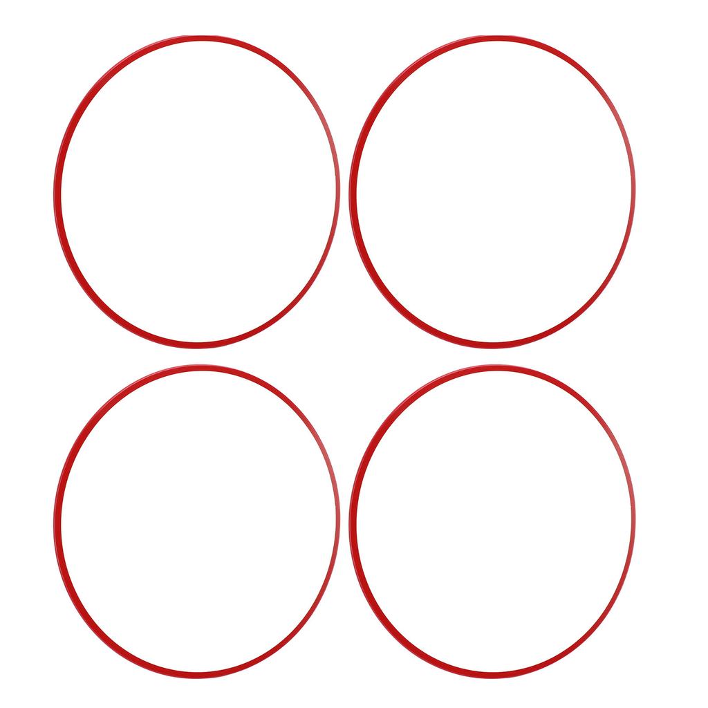 4PCS 16 Inch Wheel Rim Protector Anti Scratch Self Adhesive Aluminum Alloy Metal Wheel Edges Trim Protector Ring Red