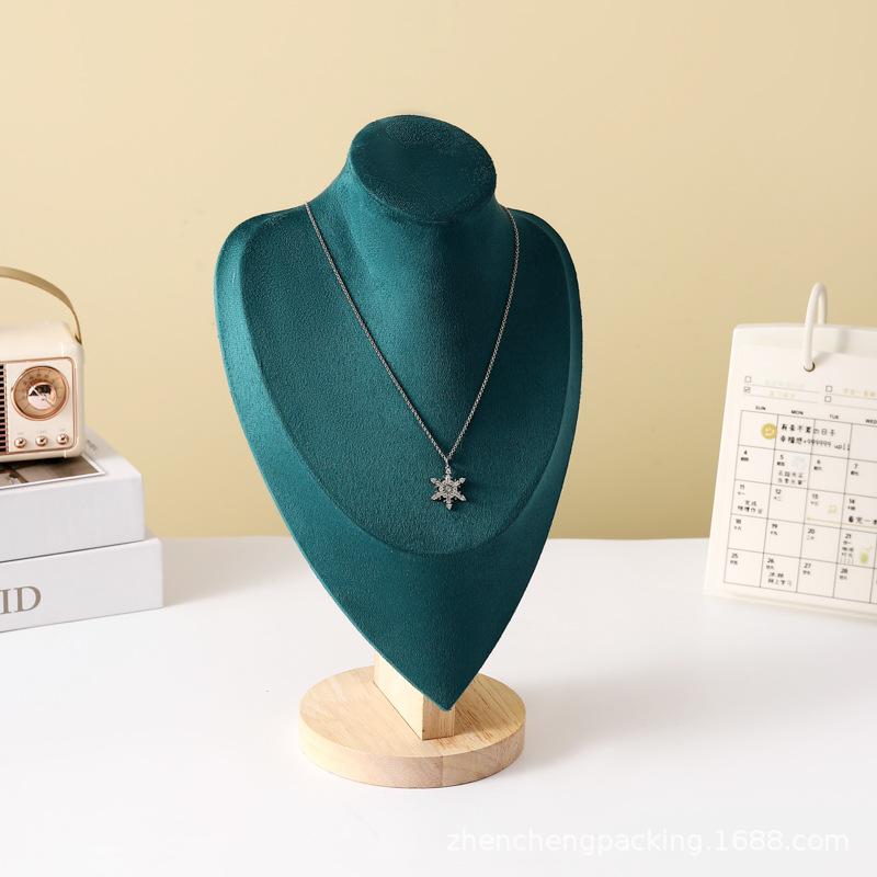 Stojan na portrétní náhrdelník z masivního dřeva přívěsek na náhrdelník přívěsek forma na krk stojan na vystavení šperky